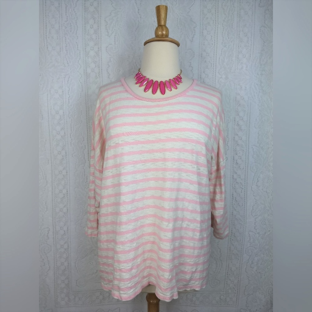 Sonoma Pink Striped Sweater Size 3X